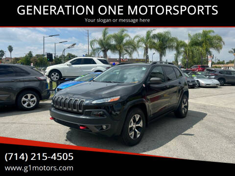 2016 Jeep Cherokee for sale at GENERATION ONE MOTORSPORTS in La Habra CA