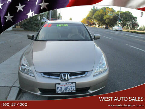 2005 Honda Accord for sale at West Auto Sales in Belmont CA