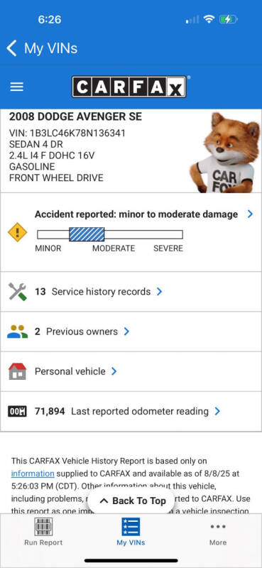 2008 Dodge Avenger SE