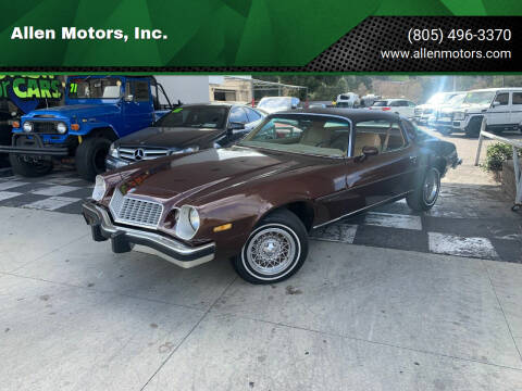 1977 Chevrolet Camaro for sale at Allen Motors, Inc. in Thousand Oaks CA