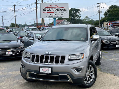 2014 Jeep Grand Cherokee for sale at Supreme Auto Sales in Chesapeake VA