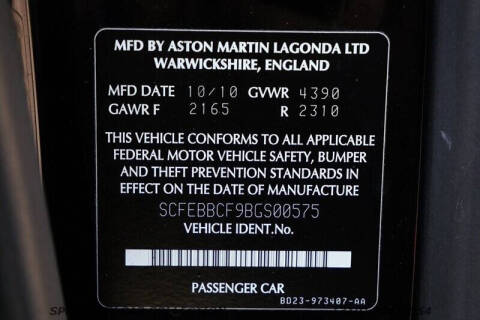 2011 Aston Martin V12 Vantage