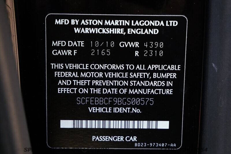 2011 Aston Martin V12 Vantage