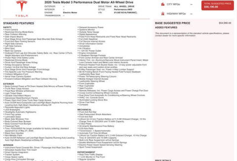 2020 Tesla Model 3 Performance