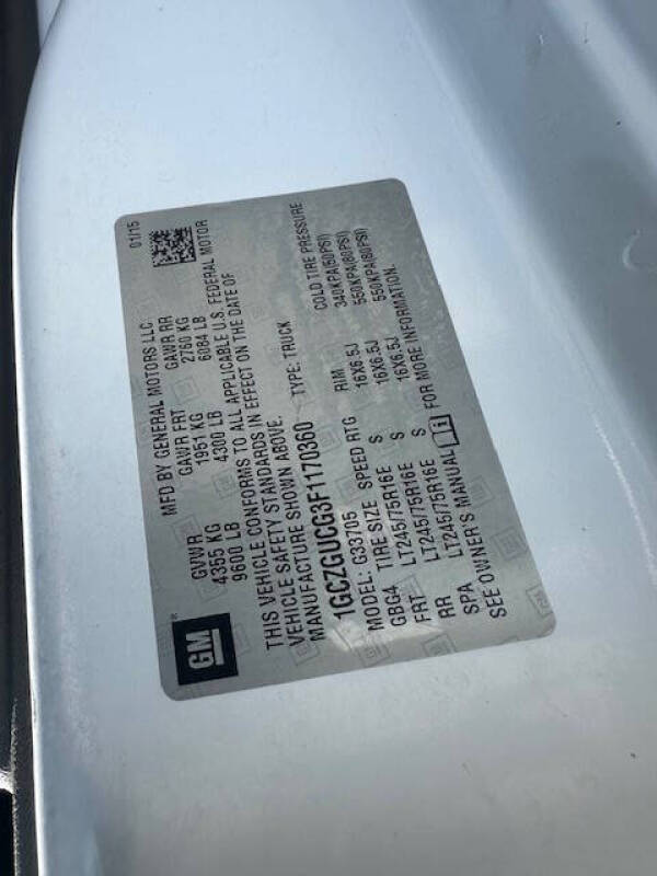 2015 Chevrolet Express 3500