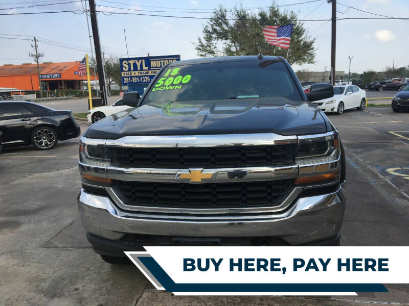 2018 Chevrolet Silverado 1500 for sale at STYL MOTORS in Pasadena TX