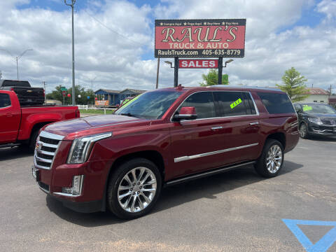 2019 Cadillac Escalade ESV for sale at RAUL'S TRUCK & AUTO SALES, INC in Oklahoma City OK