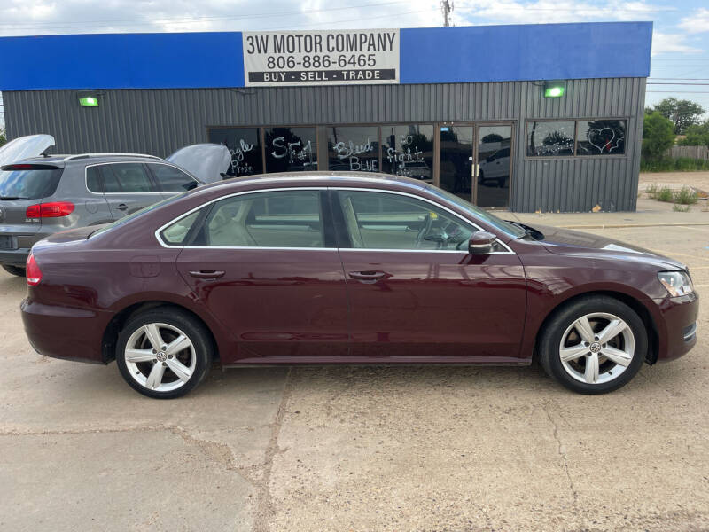 2013 Volkswagen Passat for sale at 3W Motor Company in Fritch TX