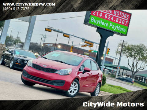 2013 Kia Rio for sale at CityWide Motors in Garland TX
