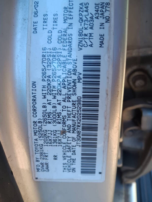 2002 Toyota 4Runner Limited