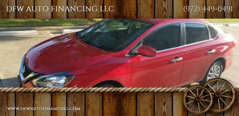 2018 Nissan Sentra for sale at DFW AUTO FINANCING LLC in Dallas TX