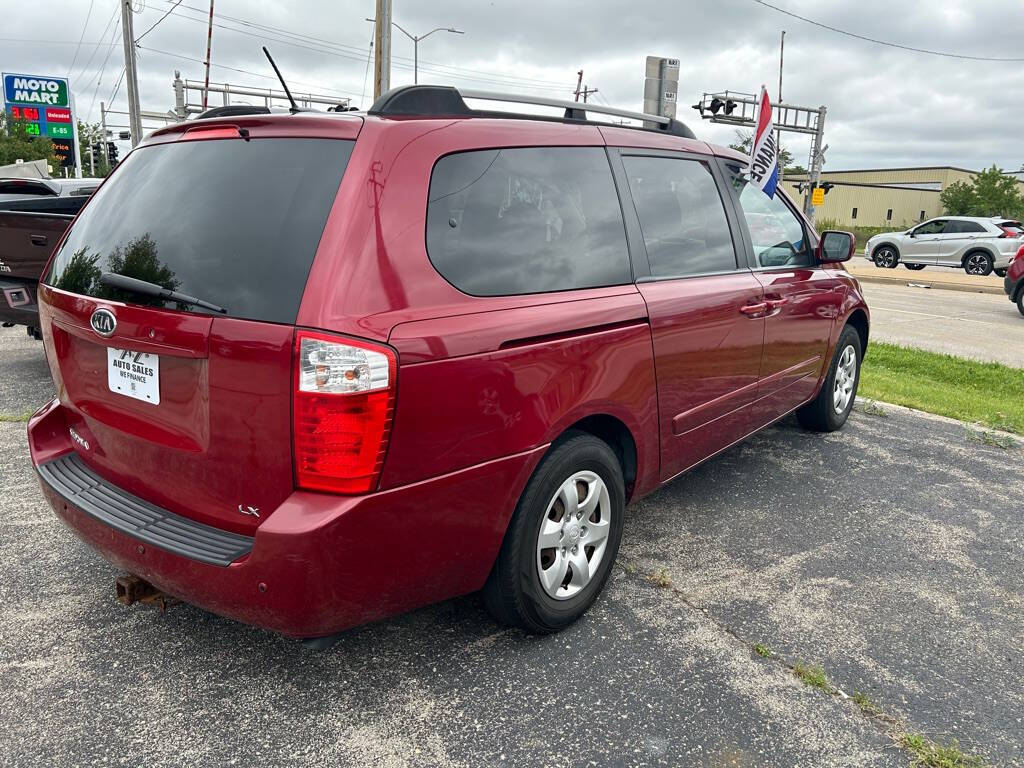 2009 Kia Sedona for sale at A to Z Auto Sales LLC in Appleton, WI