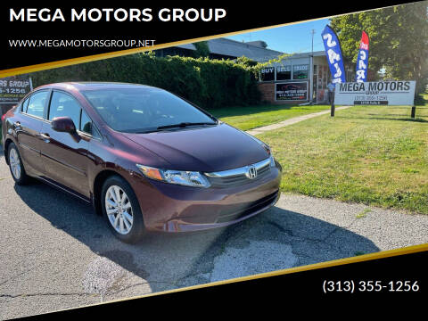 2012 Honda Civic for sale at MEGA MOTORS GROUP in Redford MI