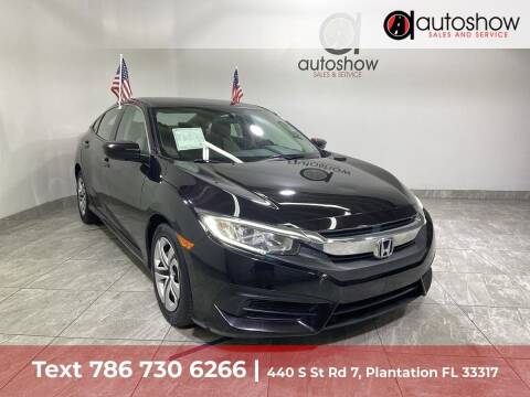 2018 Honda Civic for sale at AUTOSHOW SALES & SERVICE in Plantation FL