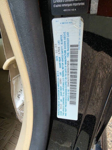 2003 Volkswagen New Beetle Convertible GLS