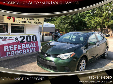2014 Toyota Corolla for sale at Acceptance Auto Sales Douglasville in Douglasville GA