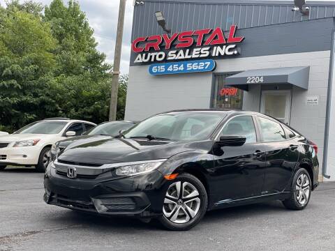 2016 Honda Civic for sale at Crystal Auto Sales Inc in Nashville TN