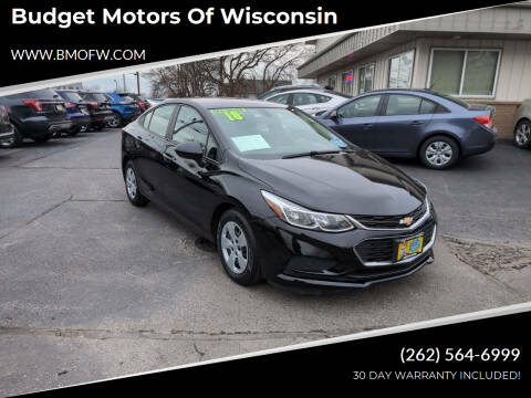 2018 Chevrolet Cruze for sale at Budget Motors of Wisconsin in Racine WI