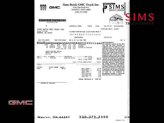2026 GMC Canyon Elevation