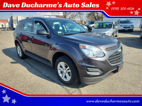 2016 Chevrolet Equinox for sale at Dave Ducharme's Auto Sales in Lowell MA