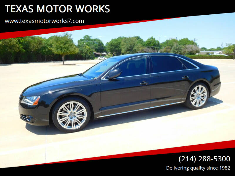 2014 Audi A8 L for sale at TEXAS MOTOR WORKS in Arlington TX