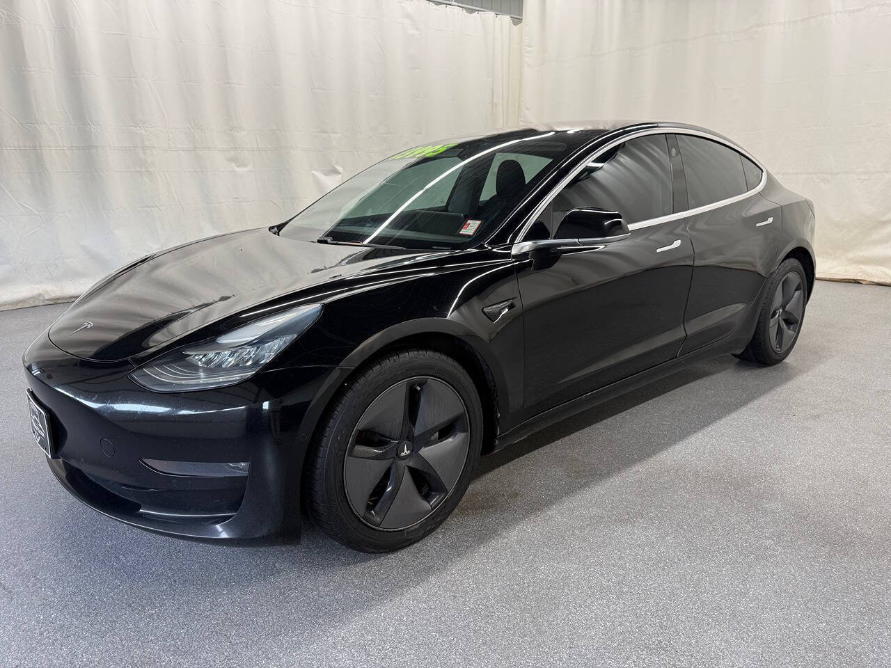 Solid Black 2018 Tesla Model 3 Sedan All-Wheel Drive 1-Speed Automatic