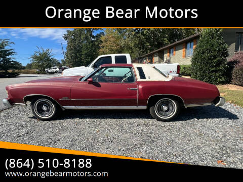 1974 Chevrolet Monte Carlo for sale at Orange Bear Motors in Landrum SC