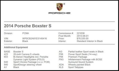 2014 Porsche Boxster for sale at RAC Performance in Carrollton TX