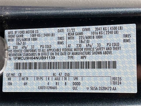 2022 Ford Escape SEL