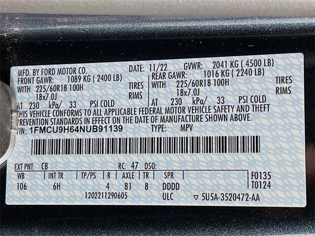 2022 Ford Escape SEL