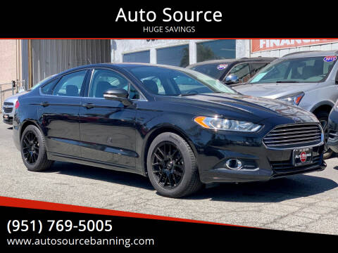 2014 Ford Fusion for sale at Auto Source in Banning CA