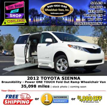 2012 Toyota Sienna for sale at Wheelchair Vans Inc in Laguna Hills CA