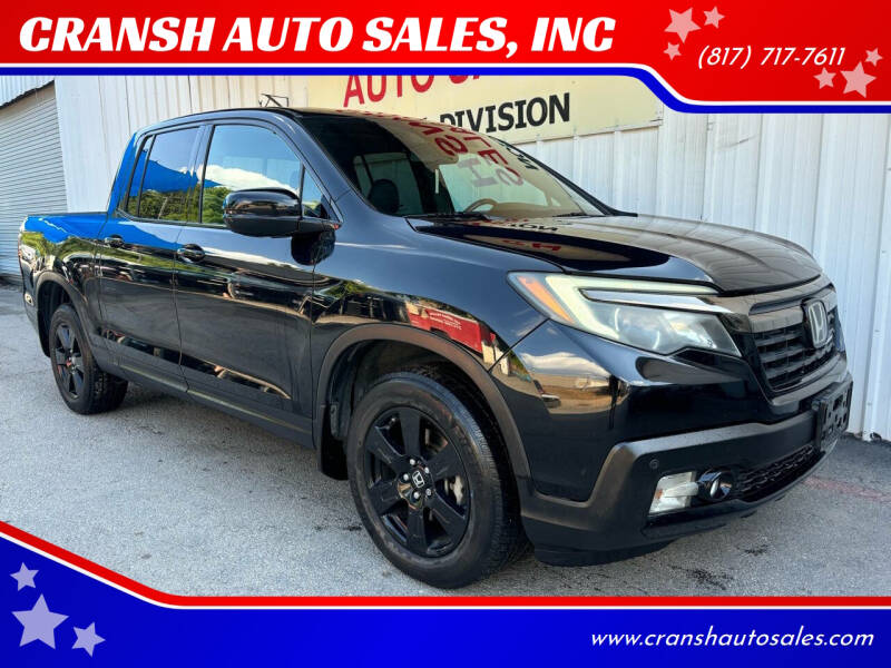 2017 Honda Ridgeline for sale at CRANSH AUTO SALES, INC in Arlington TX