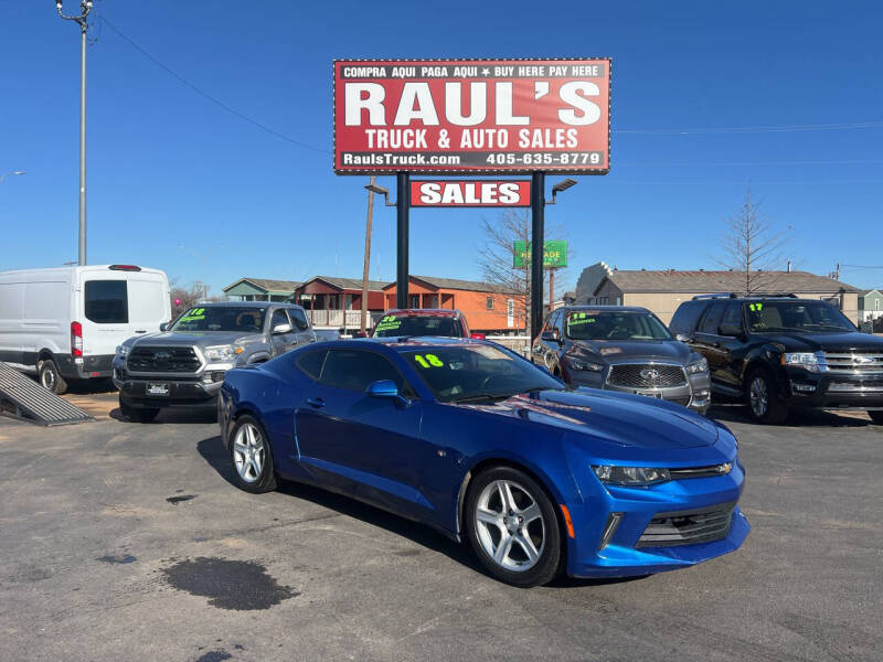 2018 Chevrolet Camaro for sale at RAUL'S TRUCK & AUTO SALES, INC in Oklahoma City OK