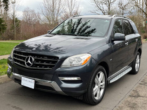 2012 Mercedes-Benz M-Class for sale at CLEAR CHOICE AUTOMOTIVE in Milwaukie OR
