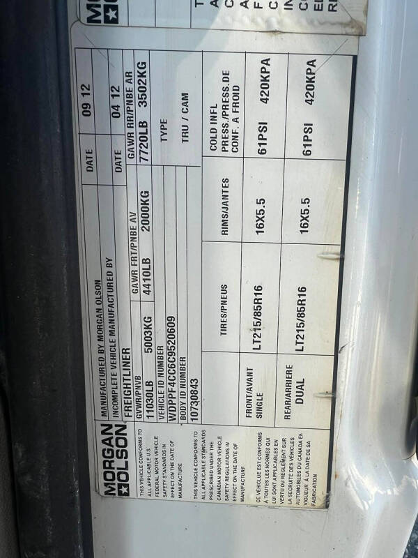 2012 Freightliner Sprinter 3500