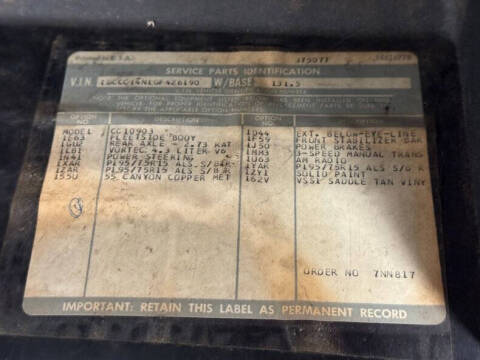 1986 Chevrolet C/K 10 Series