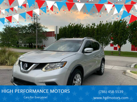 2016 Nissan Rogue for sale at HIGH PERFORMANCE MOTORS in Hollywood FL
