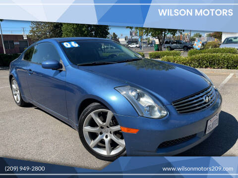 2006 Infiniti G35 for sale at WILSON MOTORS in Stockton CA