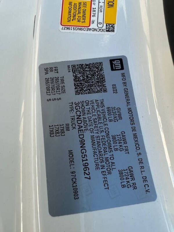 2022 Chevrolet Silverado 1500 Work Truck