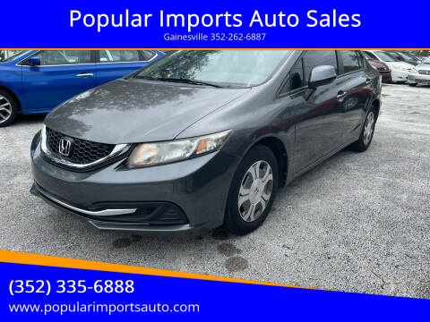 2013 Honda Civic for sale at Popular Imports Auto Sales in Gainesville FL