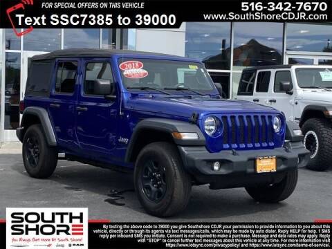 2018 Jeep Wrangler Unlimited for sale at South Shore Chrysler Dodge Jeep Ram in Inwood NY