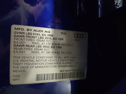 2022 Audi SQ5 3.0T quattro Premium Plus