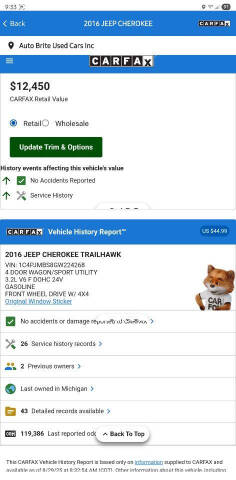 2016 Jeep Cherokee Trailhawk