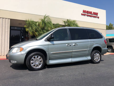 2003 Chrysler Town and Country for sale at HIGH-LINE MOTOR SPORTS in Brea CA