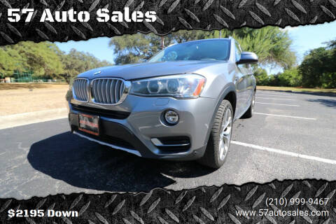 2017 BMW X3 for sale at 57 Auto Sales in San Antonio TX