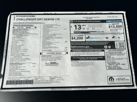 2023 Dodge CHALLENGER DEMON 170