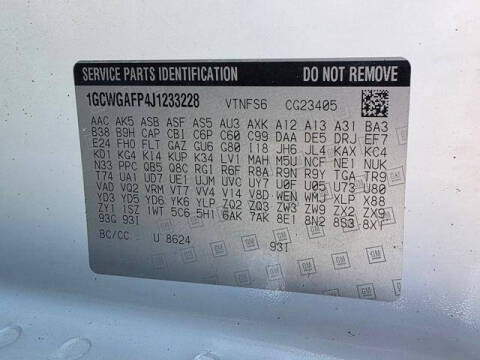 2018 Chevrolet Express 2500