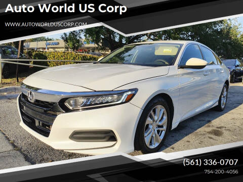 2019 Honda Accord for sale at Auto World US Corp in Plantation FL