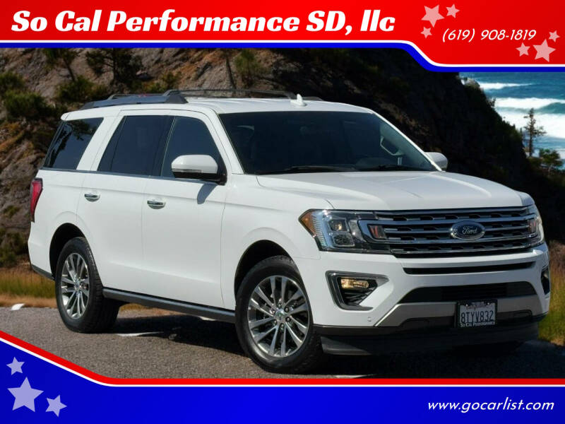 2018 Ford Expedition for sale at So Cal Performance SD, llc in San Diego CA